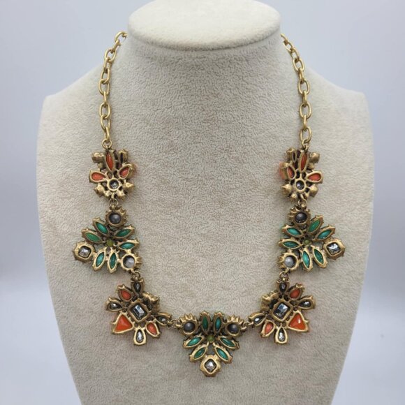 Stella & Dot colorful Gold Tone Statement Necklace - Picture 3 of 10